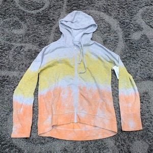 Tie Dye Terry Lightweight Zip Up NWT